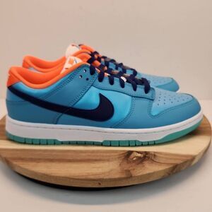 Nike Dunk Low SE "Baltic Blue/Deep Royal Blue/Total Orange" Men's Shoe Size 9.5